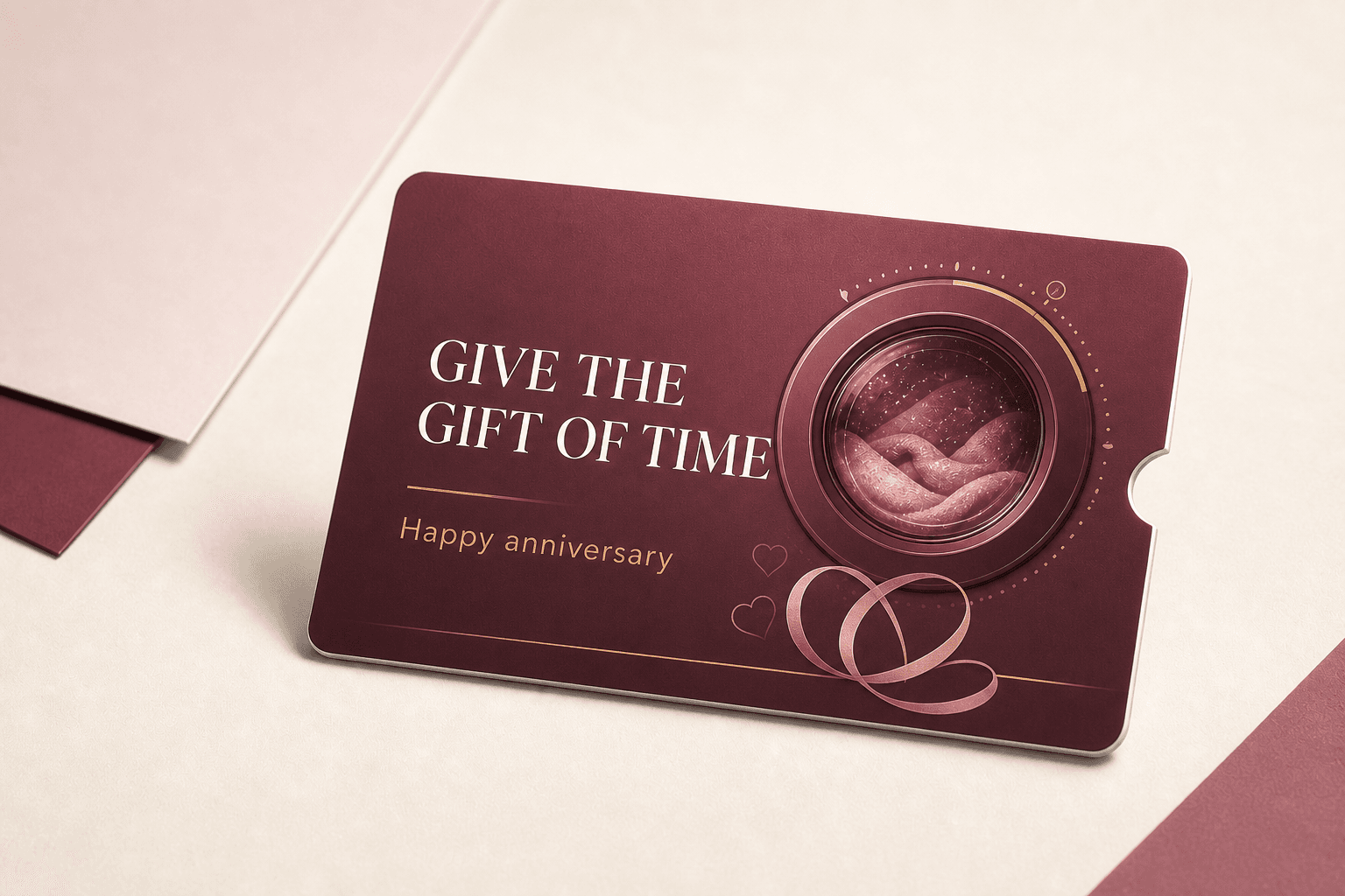 Happy anniversary physical gift-card preview from Tama Laundry