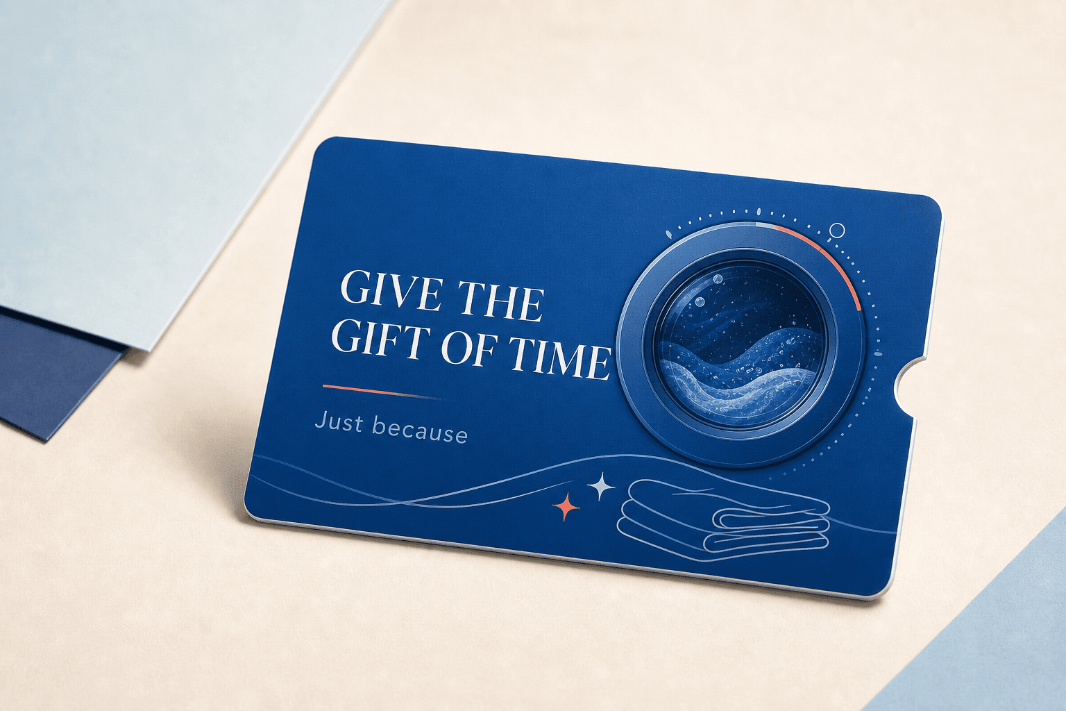 Just because physical gift-card preview from Tama Laundry