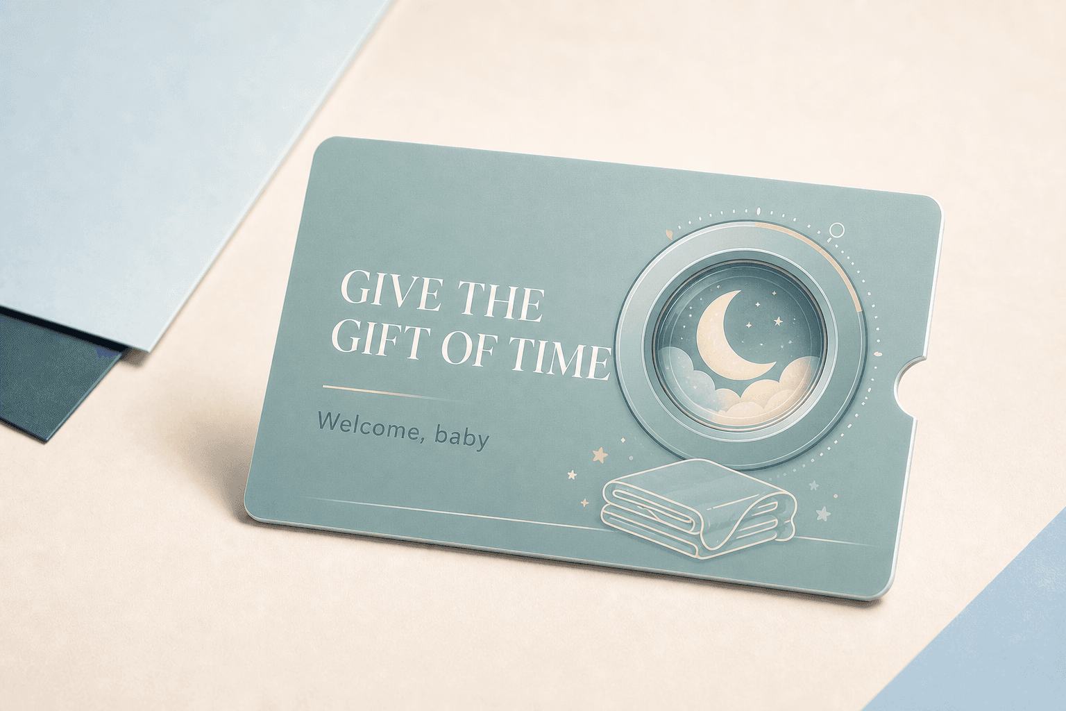 Welcome, baby physical gift-card preview from Tama Laundry